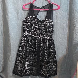 Black Flower Lace Dress